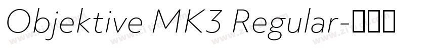 Objektive MK3 Regular字体转换